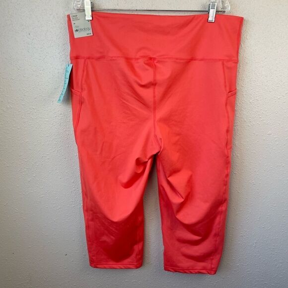 NWT Ideology Orange Cropped Leggings Size XXL - Picture 4 of 8
